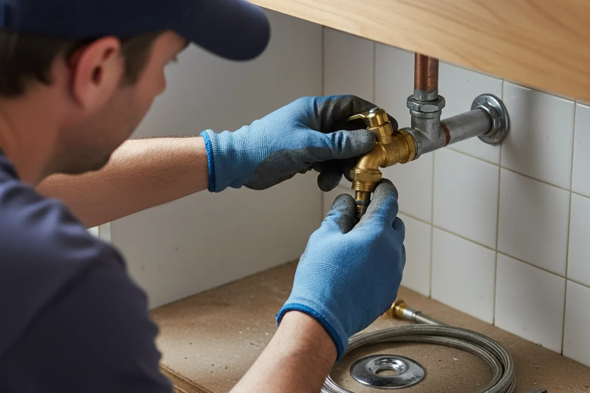 Shutoff valve and fitting work during Emergency Plumbing in Wynona